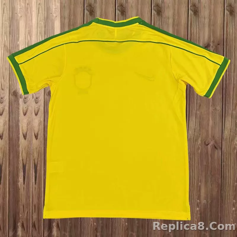 1998 Brazil World Cup Home Signed Edition Retro Jersey - detail