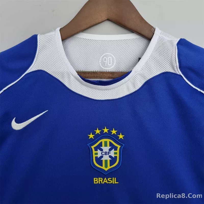 2004 Brazil World Cup Away Retro Soccer Jersey - detail
