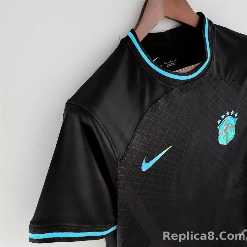 2022 Brazil Concept Black Jersey - detail
