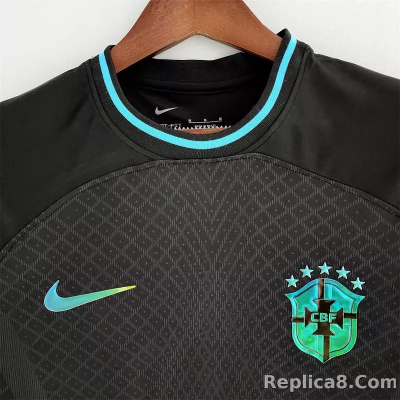 2022 Brazil Concept Black Jersey - detail