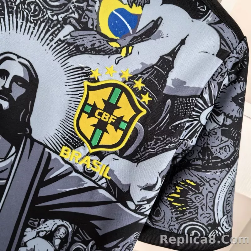 2024 Brazil Christ the Redeemer Special Kit Shirt Football - detail