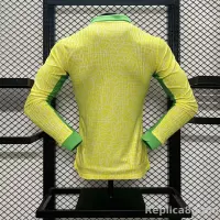 2024 Brazil Home Copa America Football Jersey Player Version Long Sleeve - view 3