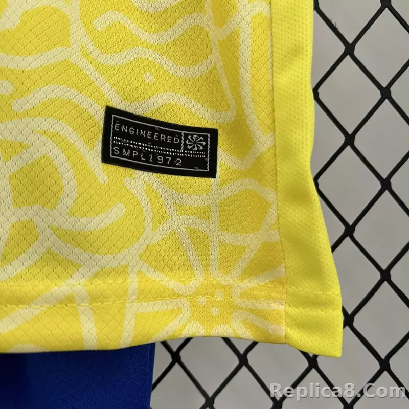 2024 Brazil Home Copa America Football Kids Kit Jersey+Shorts - detail