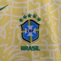 2024 Brazil Home Copa America Football Kids Kit Jersey+Shorts - view 5
