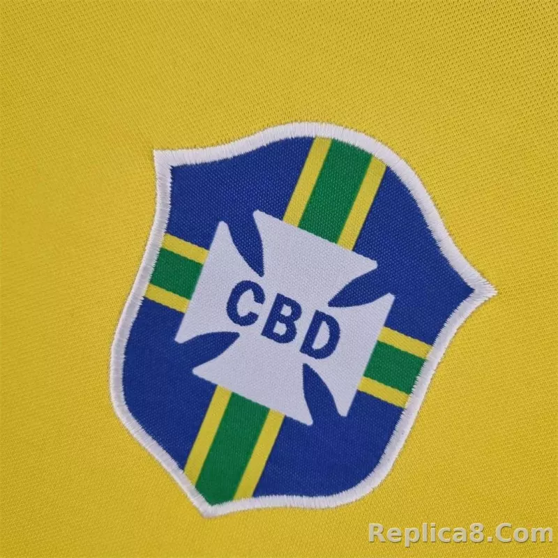 1970 Brazil World Cup Home Retro Jersey - detail