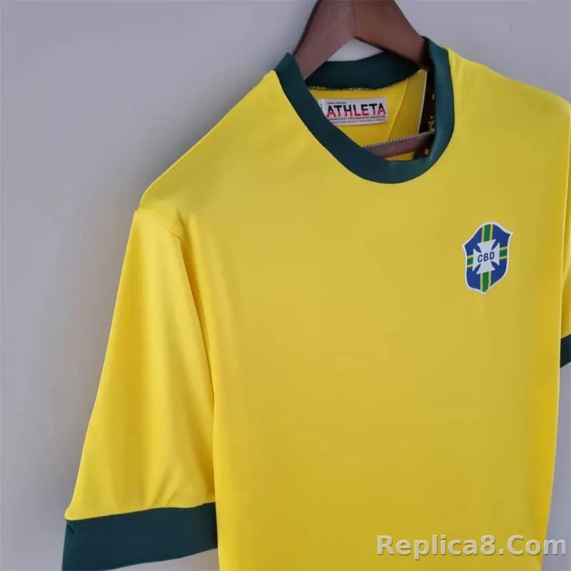 1970 Brazil World Cup Home Retro Jersey - detail