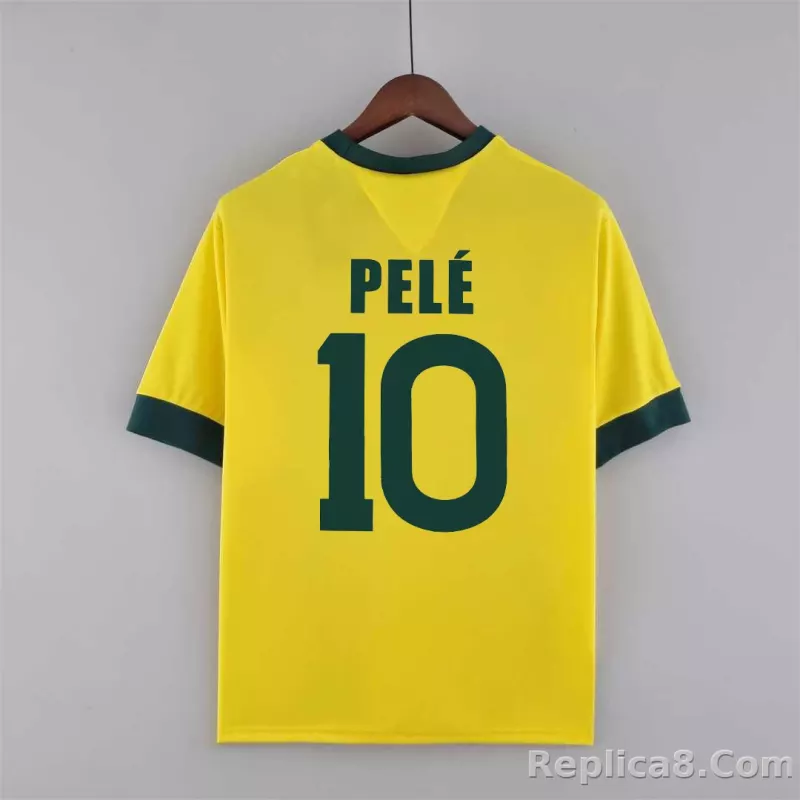 1970 Brazil World Cup Home Retro Jersey - detail