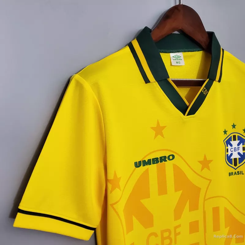 1994 Brazil World Cup Home Retro Jersey - detail