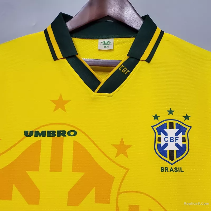 1994 Brazil World Cup Home Retro Jersey - detail