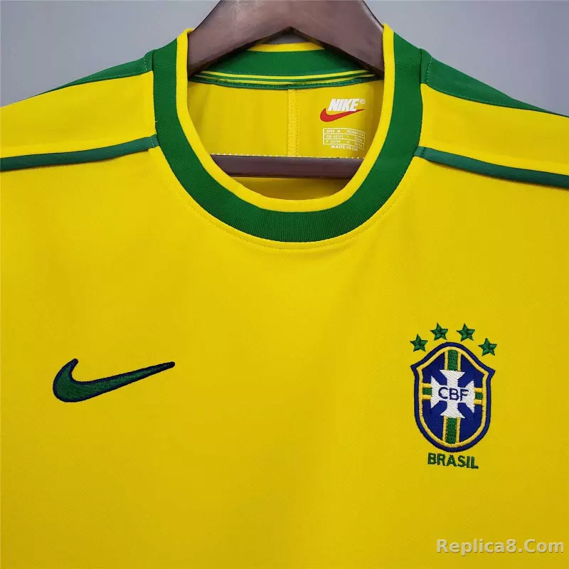 1998 Brazil World Cup Home Retro Jersey - detail