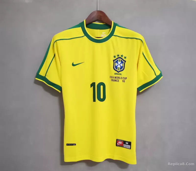 1998 Brazil World Cup Home Retro Jersey - detail