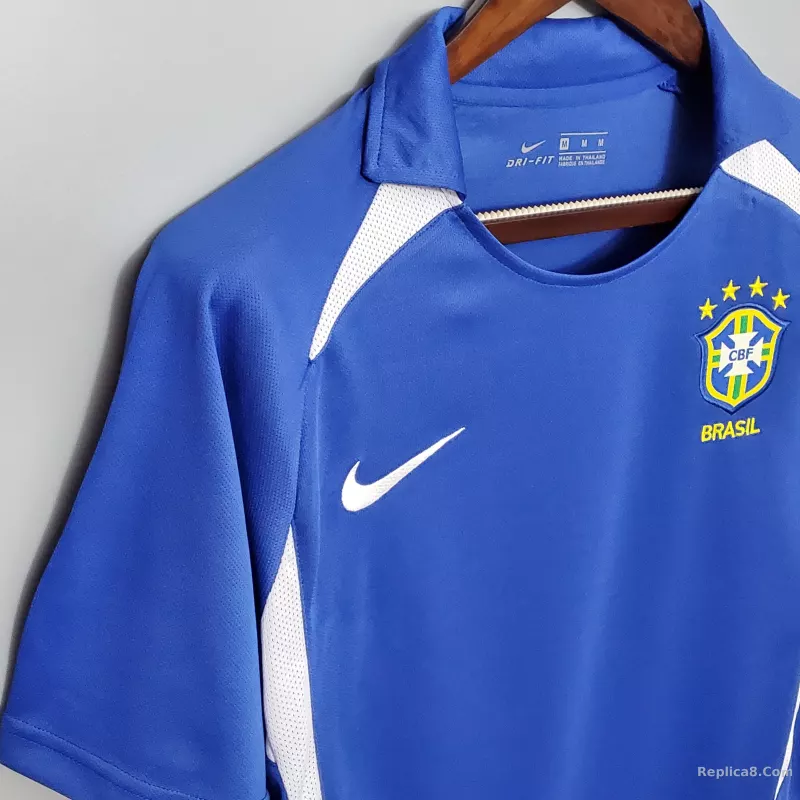 2002 Brazil World Cup Away Retro Jersey - detail