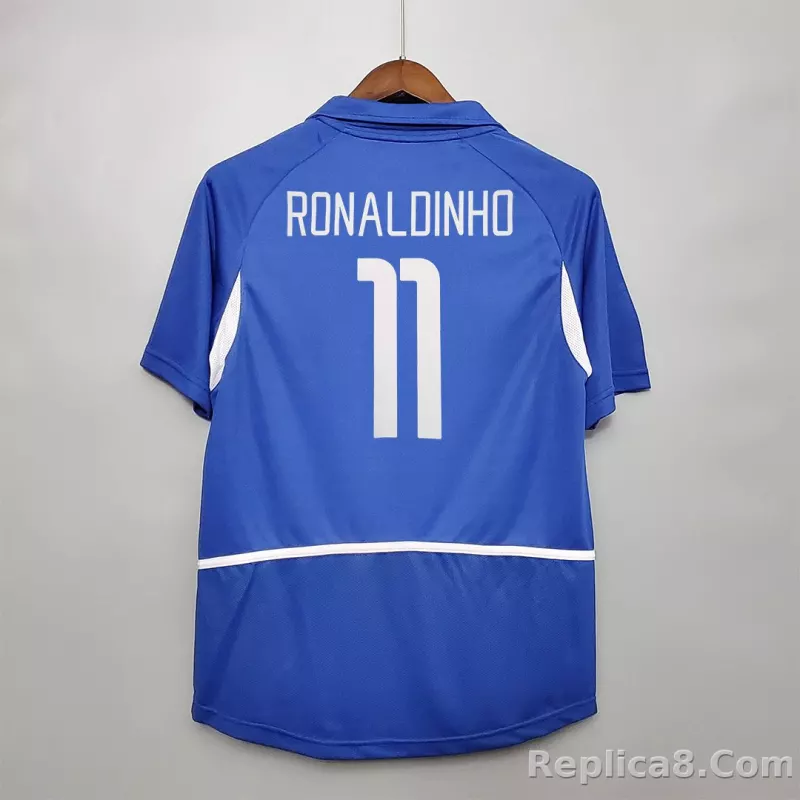 2002 Brazil World Cup Away Retro Jersey - detail