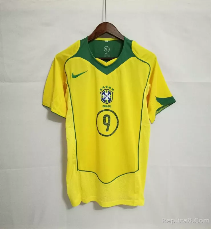 2004 Brazil World Cup Home Retro Jersey - detail