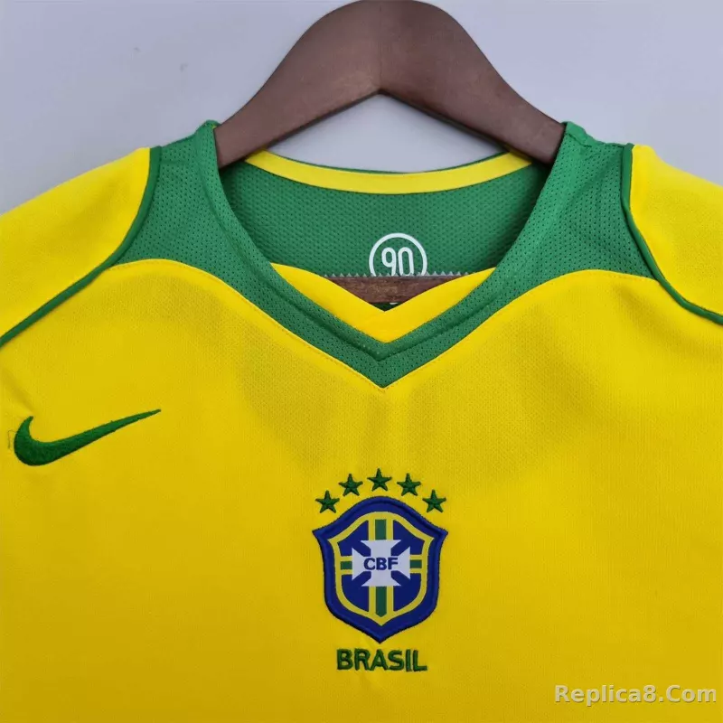 2004 Brazil World Cup Home Retro Jersey - detail