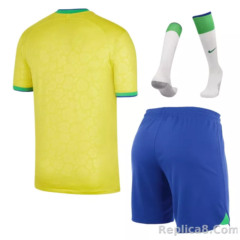 2022 Brazil World Cup Home Whole Kit Jersey+Shorts+Socks - detail