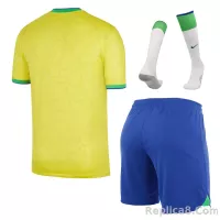 2022 Brazil World Cup Home Whole Kit Jersey+Shorts+Socks - view 3