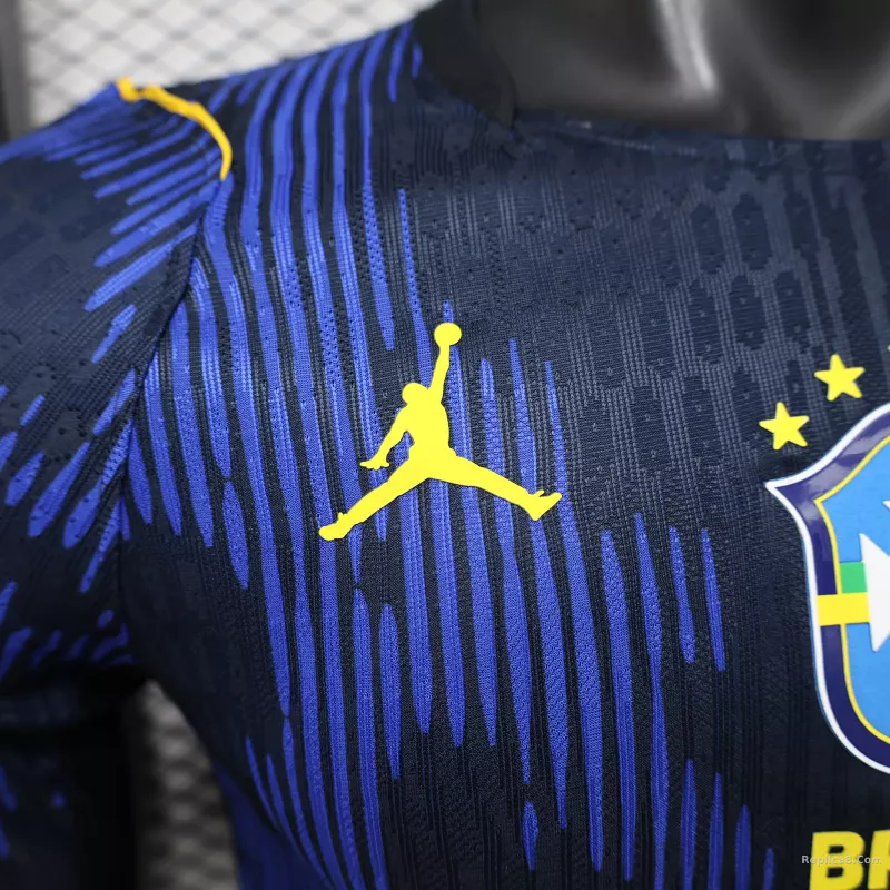 2026 Brazil Away World Cup Jersey Player Version Long Sleeve - detail