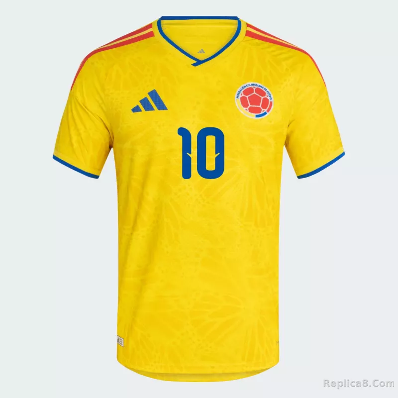 Colombia 26 Home James Authentic Jersey - detail