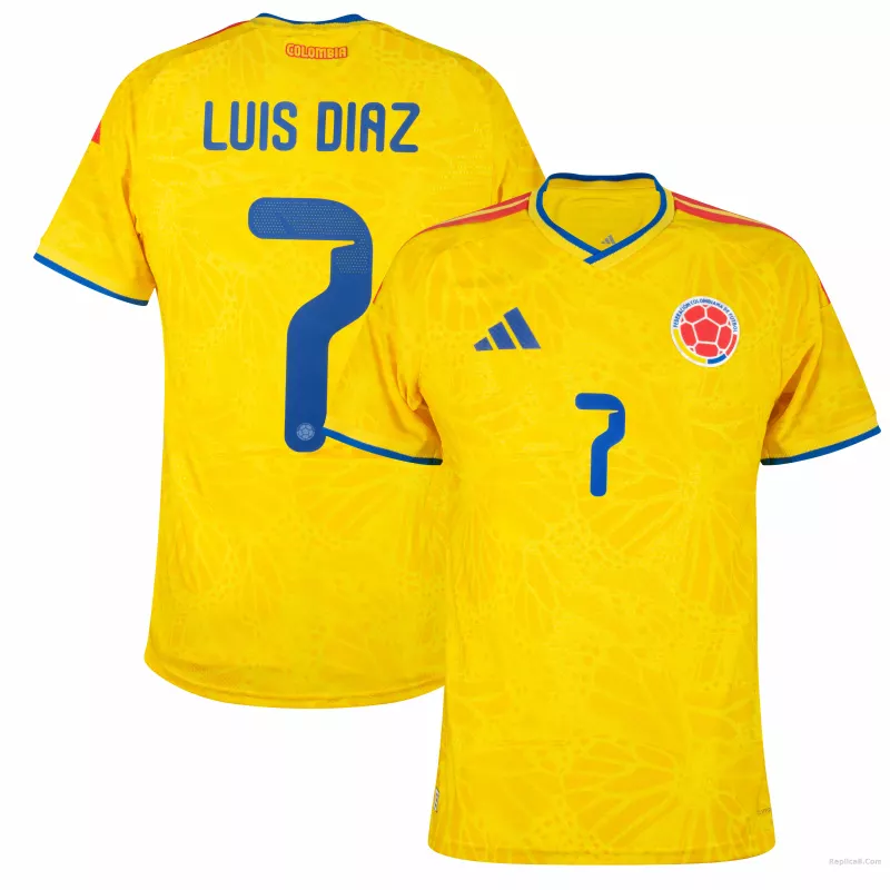 adidas Colombia Authentic Home Luis Diaz 7 Shirt 2026-2027