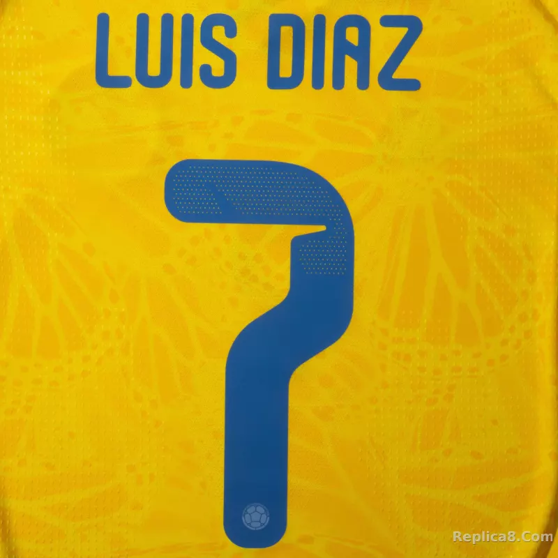 adidas Colombia Authentic Home Luis Diaz 7 Shirt 2026-2027 - detail