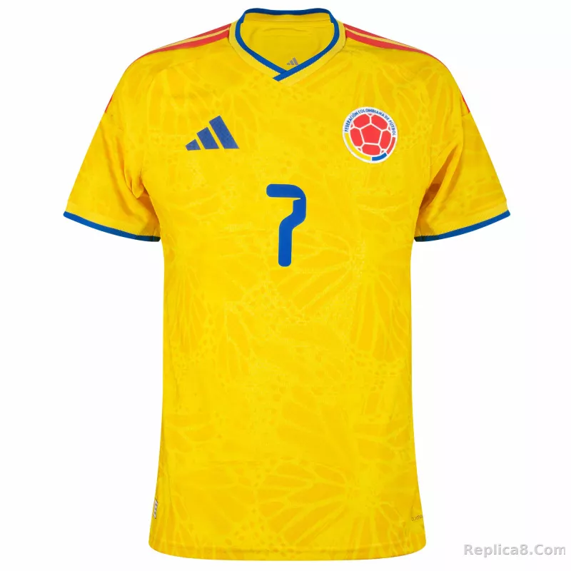 adidas Colombia Authentic Home Luis Diaz 7 Shirt 2026-2027 - detail