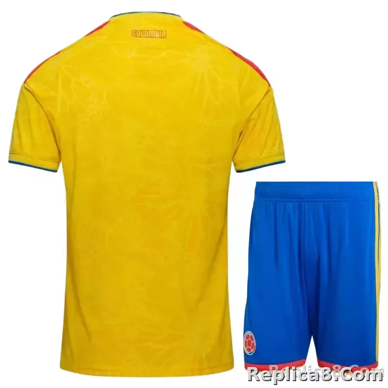 2026 Colombia Home World Cup Soccer Adult Kit Jersey+Shorts - detail