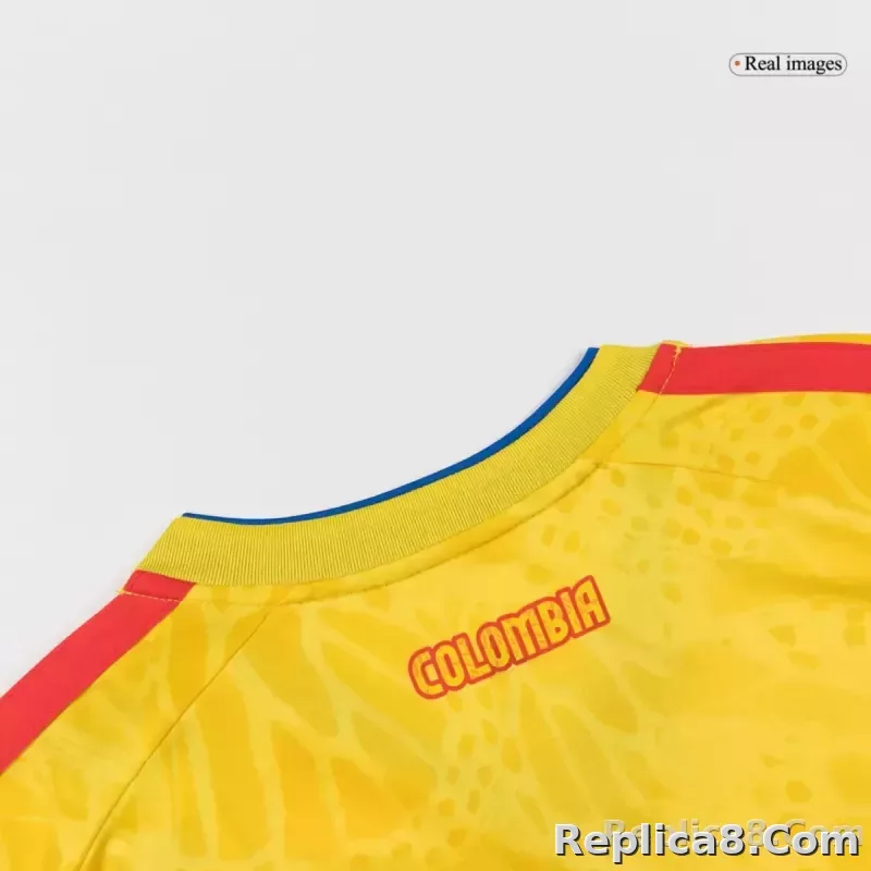 2026 Colombia Home World Cup Soccer Adult Kit Jersey+Shorts - detail