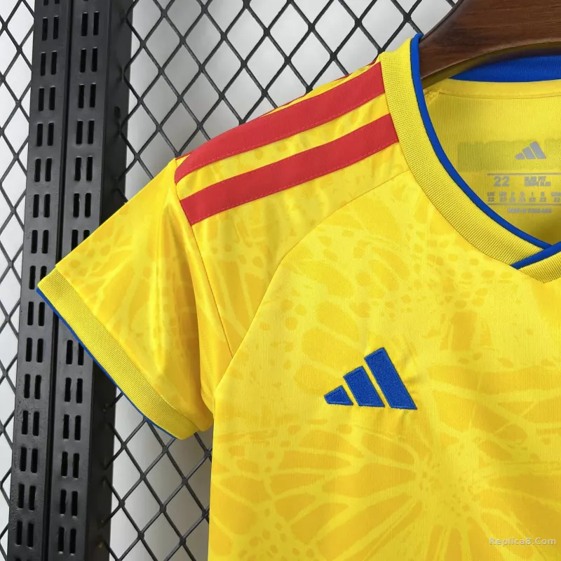 2026 Colombia Home World Cup Soccer Kids Kit Jersey+Shorts - detail