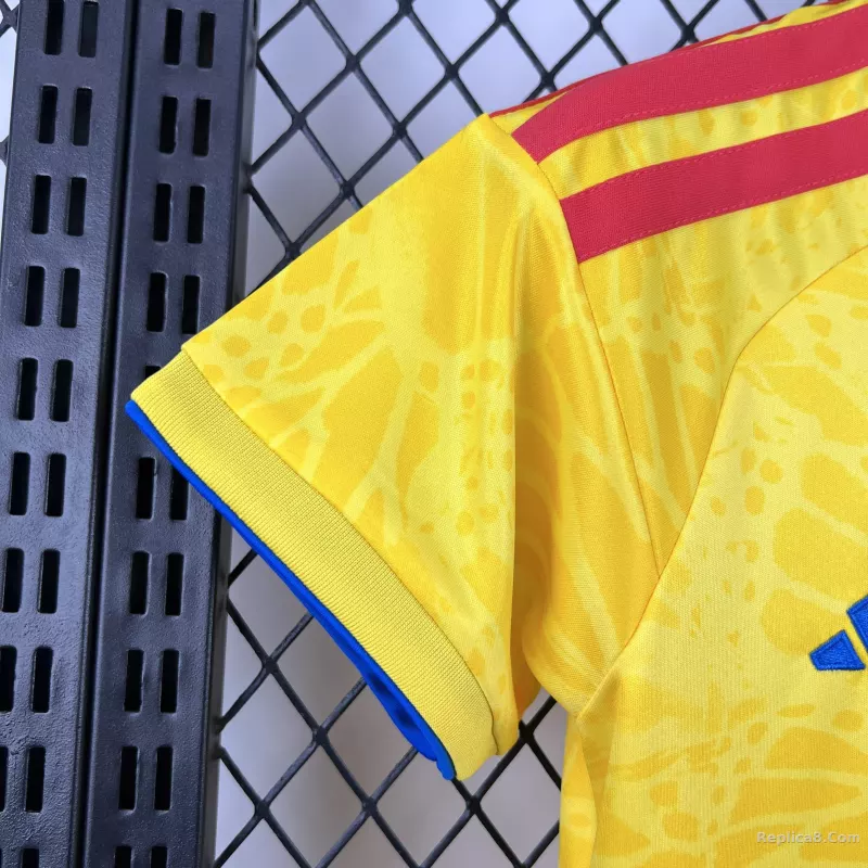 2026 Colombia Home World Cup Soccer Kids Kit Jersey+Shorts - detail