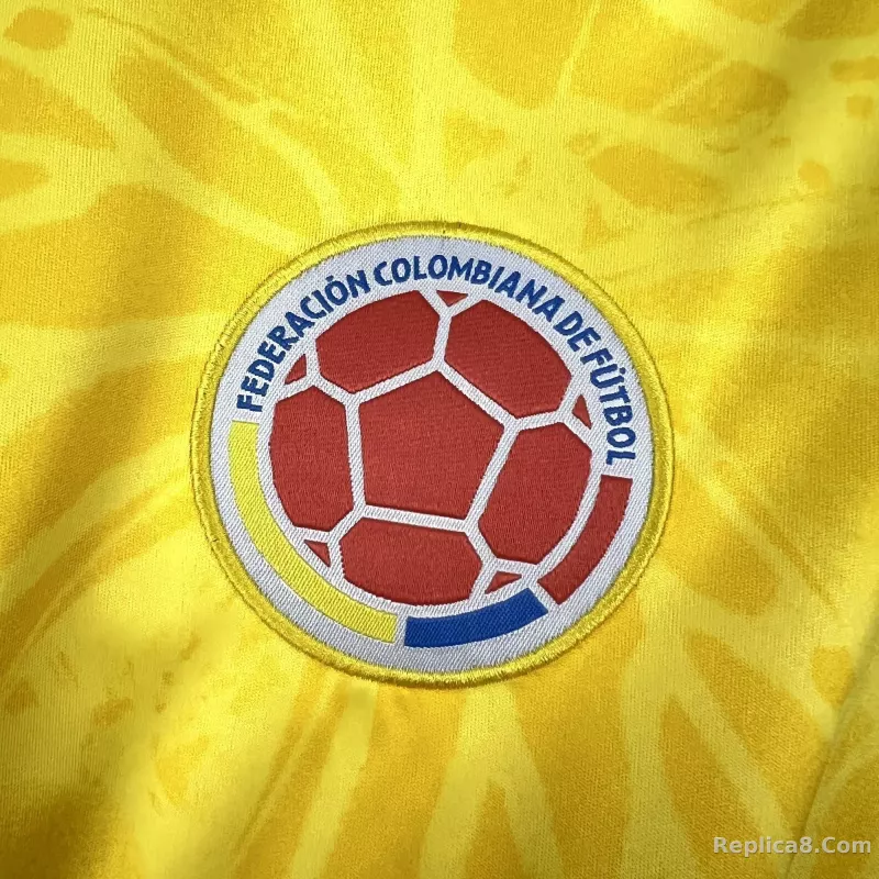 2026 Colombia Home World Cup Soccer Jersey Long Sleeve - detail