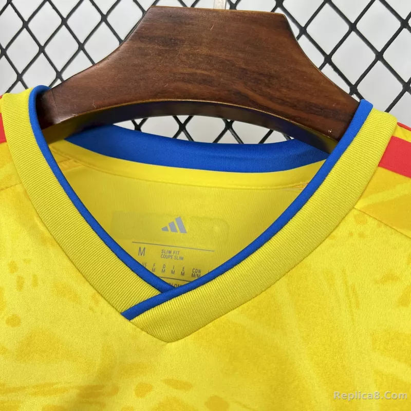 2026 Colombia Home World Cup Soccer Jersey Long Sleeve - detail