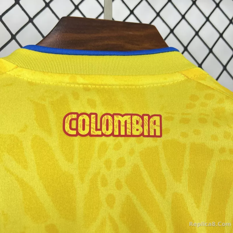2026 Colombia Home World Cup Soccer Jersey Long Sleeve - detail