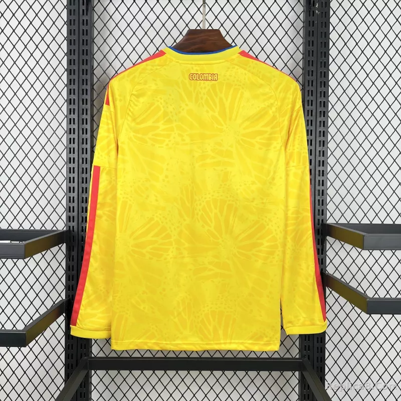 2026 Colombia Home World Cup Soccer Jersey Long Sleeve - detail