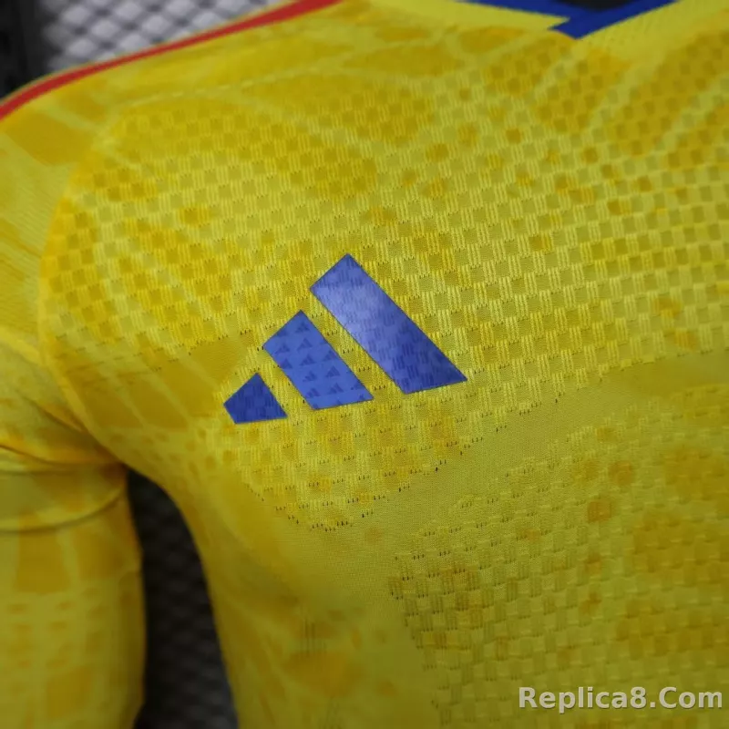 2026 Colombia Home World Cup Jersey Player Version Long Sleeve - detail