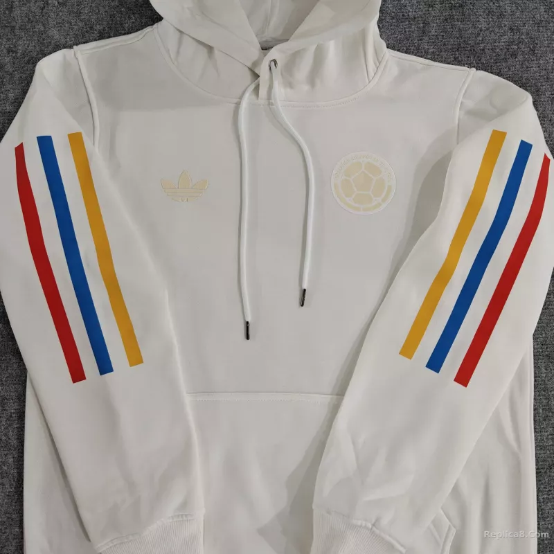 2024 Colombia  100th Anniversary  White Hoodie Jacket 1:1 Thai Quality - detail