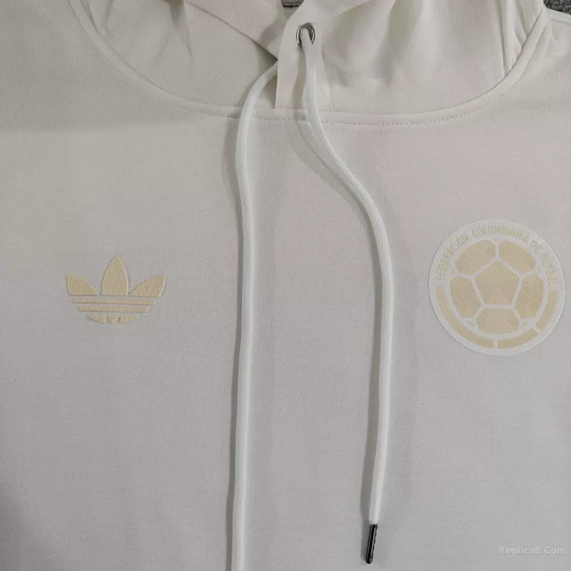 2024 Colombia  100th Anniversary  White Hoodie Jacket 1:1 Thai Quality - detail