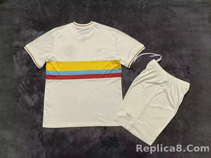 2024 Colombia 100th White Anniversary Kids Kit Jersey+Shorts - detail