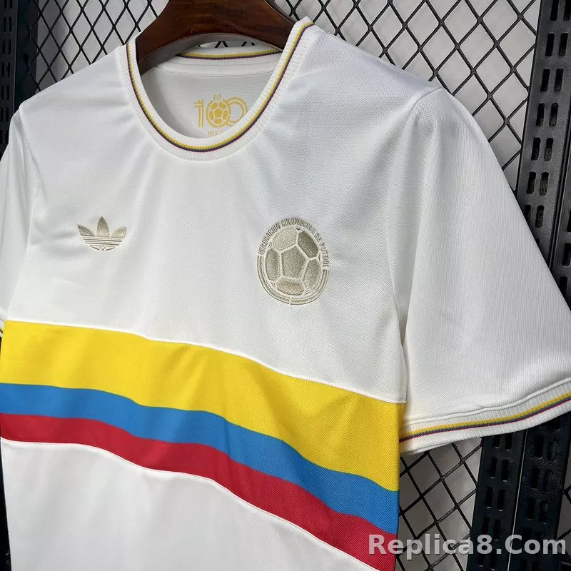 2024 Colombia 100th White Anniversary Jersey - detail
