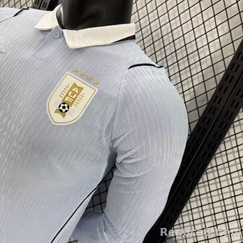 2026 Uruguay  Home World Cup Soccer Jersey Player Version Long Sleeve - detail
