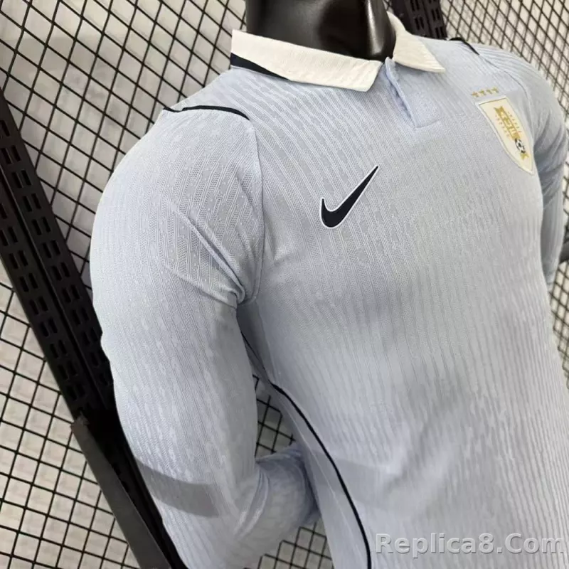 2026 Uruguay  Home World Cup Soccer Jersey Player Version Long Sleeve - detail