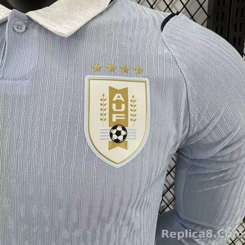 2026 Uruguay  Home World Cup Soccer Jersey Player Version Long Sleeve - detail