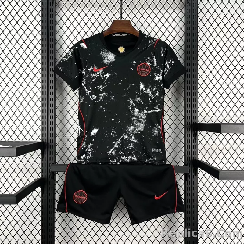 2026 Canada Away World Cup Soccer Kids Kit Jersey+Shorts