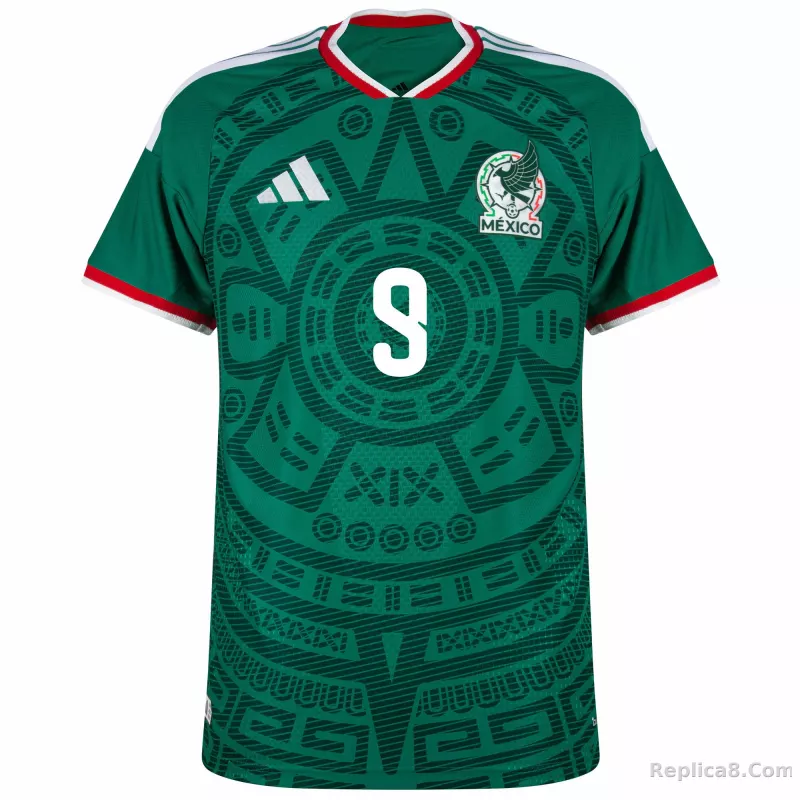 adidas Mexico Authentic Home Raúl 9 Jersey 2026-2027 - detail