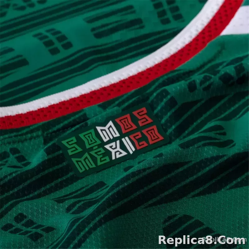 adidas Men's J. Quinones Mexico Authentic Home 2026 World Cup Jersey (Bold Green) - detail