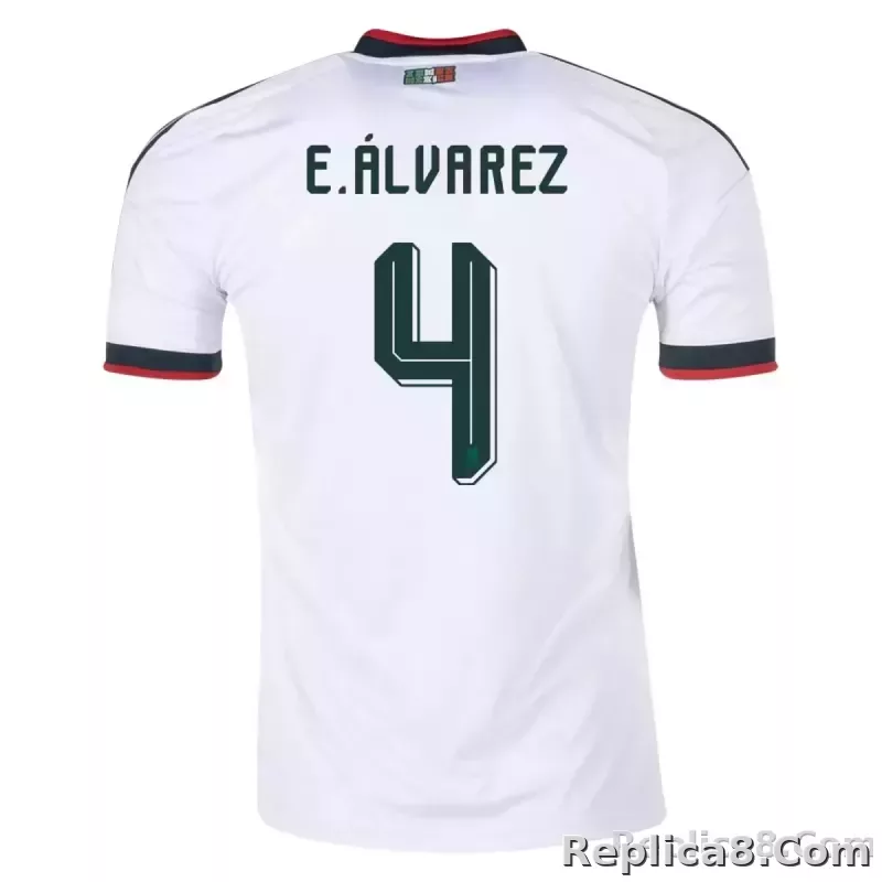 E.ÁLVAREZ #4 Mexico Away Jersey World Cup 2026
