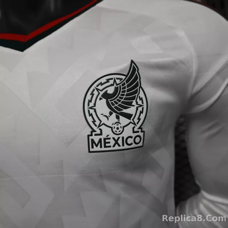 2026 Mexico World Cup Away Soccer Jersey Player Version Long Sleeve - detail