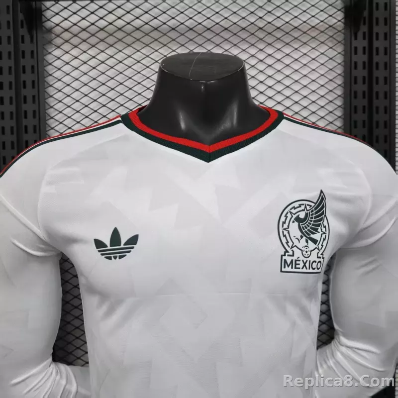 2026 Mexico World Cup Away Soccer Jersey Player Version Long Sleeve - detail