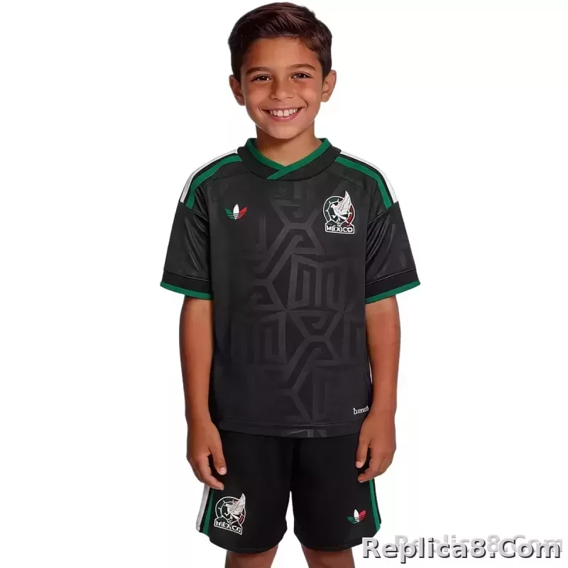 2026 Mexico World Cup Third Away Kids Kit Jersey+Shorts - detail