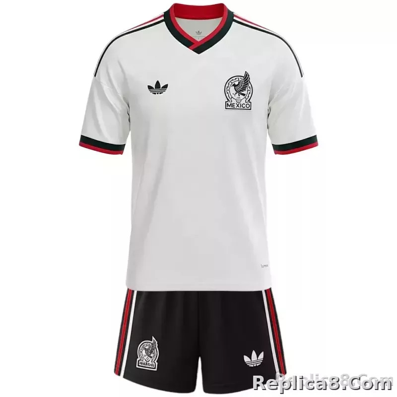 2026 Mexico World Cup Away Kids Kit Jersey+Shorts